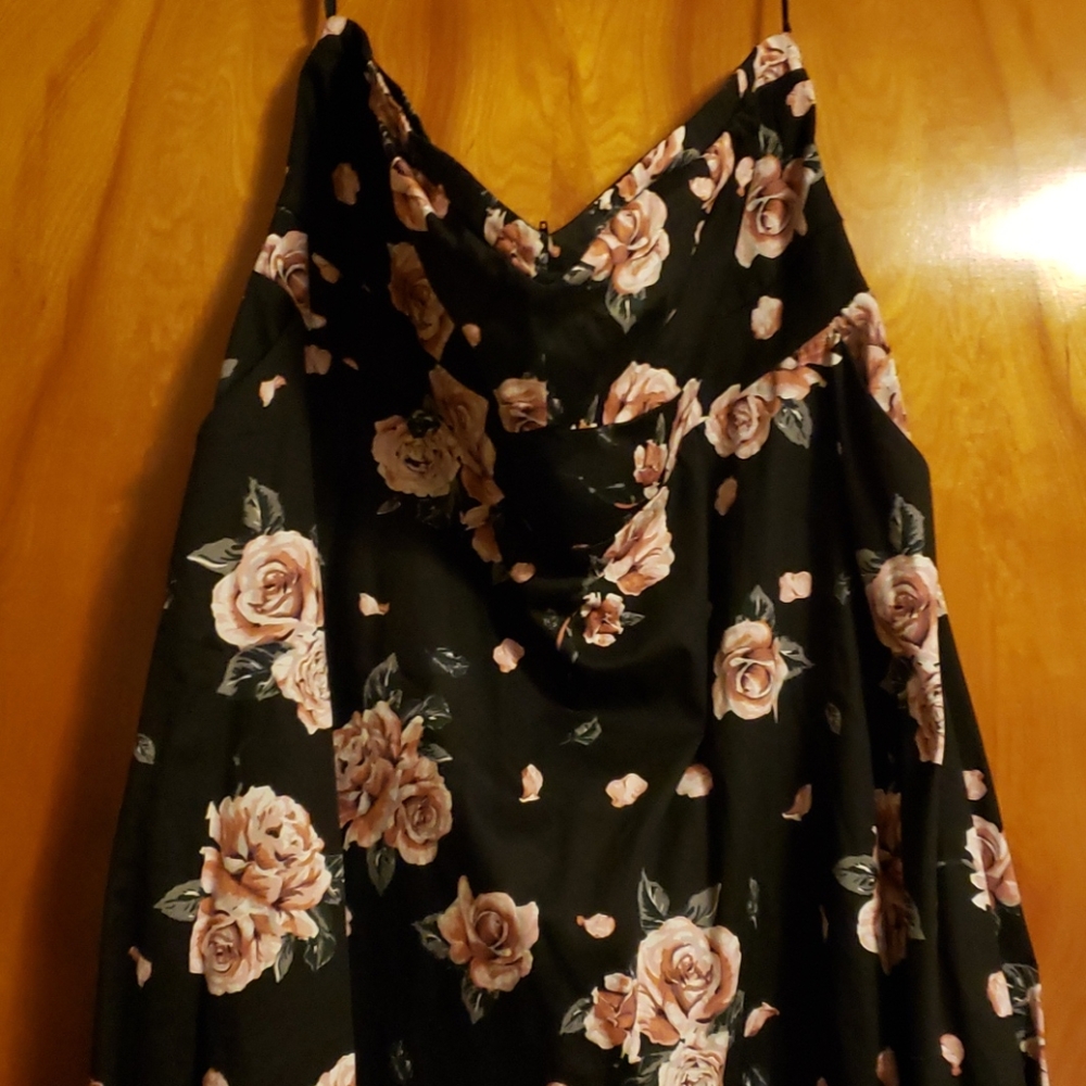 Black strapless dress